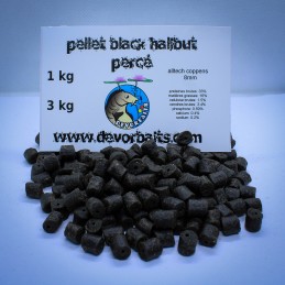 pellets black halibut...
